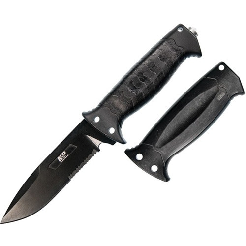 Smith and Wesson GripSwap Fixed Blade Knife with Black Handle