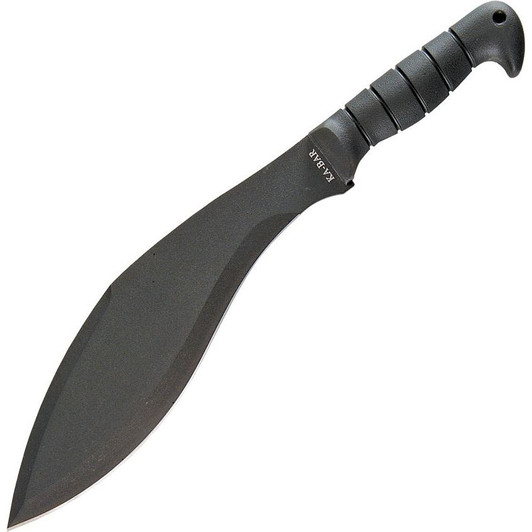 Ka-Bar Machete Kukri 1085HC Black Rubber Handle Knife
