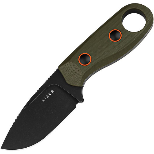 Kizer Beaver Full Tang D2 Green G10 Fixed Blade Knife
