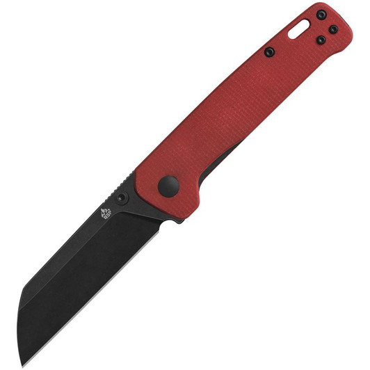 QSP Penguin V2 Red Micarta D2 Sheepsfoot Linerlock Knife