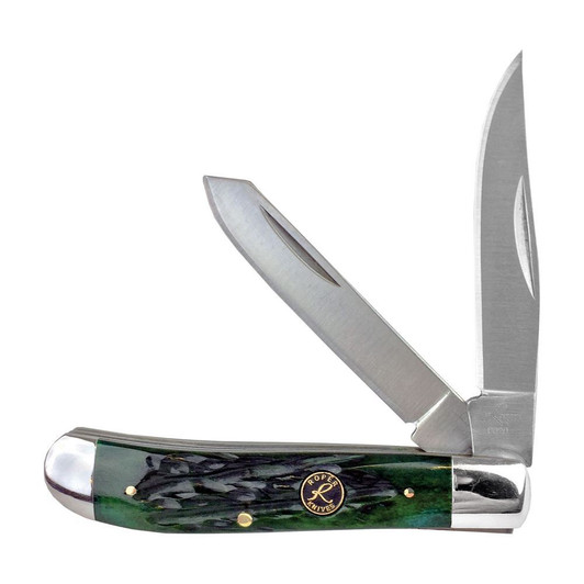 Roper Trapper Green Jigged Bone 1065 Carbon Steel Knife