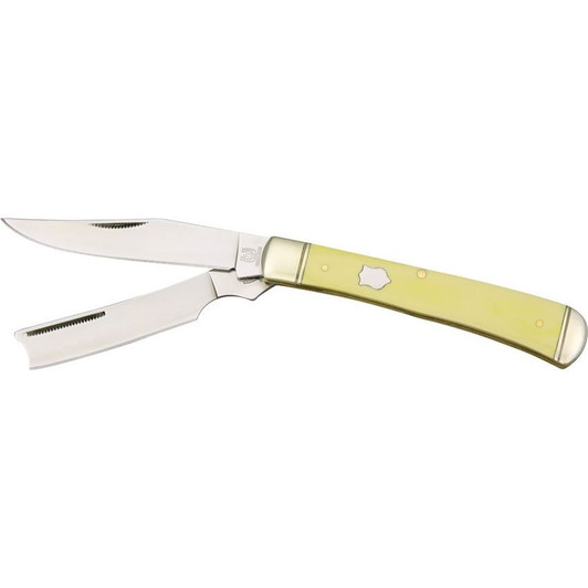 Rough Rider Razor Trapper Yellow Synthetic Folding Knife