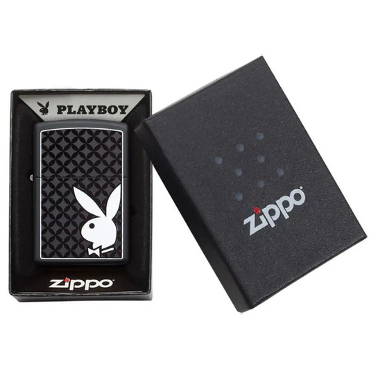 Zippo Playboy Dapper Rabbit Design Black Lighter