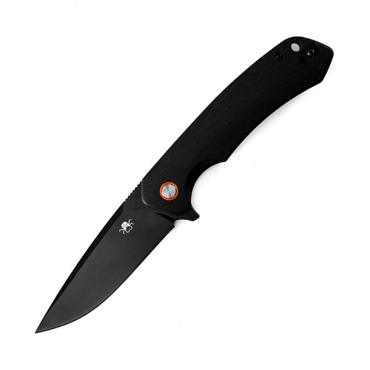 Klaken Ridge Black G10 D2 Blackened Folding Knife