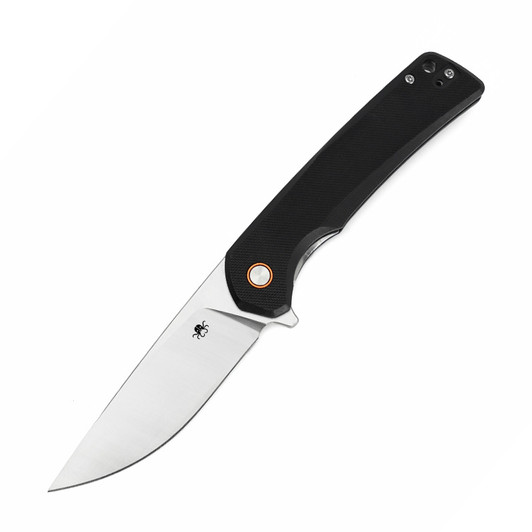 Klaken Virex Black G10 D2 Satin Drop Point Knife