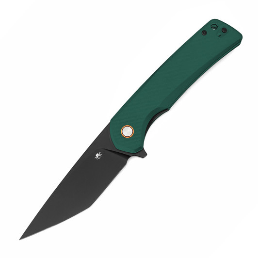 Klaken Virex Green G10 D2 Blackened Tanto Knife