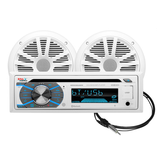 Boss Audio Marine Stereo with Remote Speaker Kit