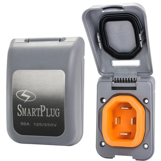 SmartPlug 50 Amp Grey Non-Metallic Inlet Cover