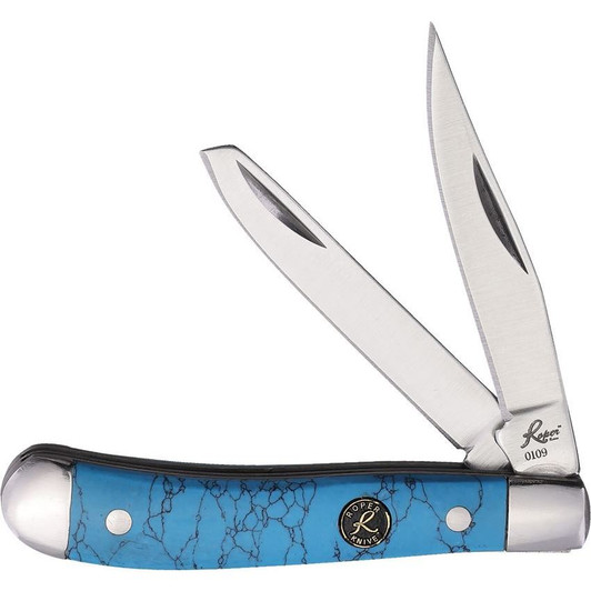 Roper Knives Turquoise Stone Peanut Pocket Knife