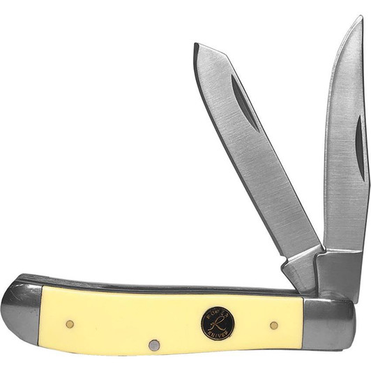 Roper Knives Pecos Yellow Medium Trapper Knife