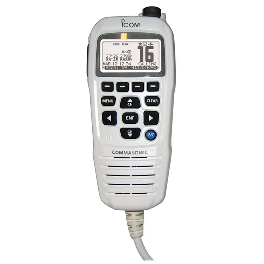 Icom HM195 CommandMic IV White Backlight Microphone