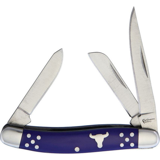 Cattleman's Stockman Blue Delrin Pocket Knife
