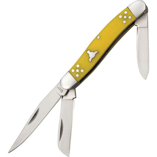 Cattleman's Brahma Angus Yellow Stockman Knife