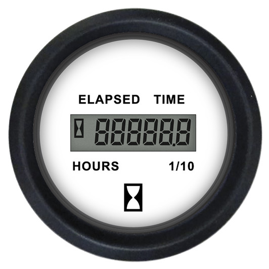 Faria Beede Euro White Digital Hourmeter