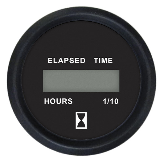 Faria Beede Euro Black 2" Digital Hourmeter Gauge