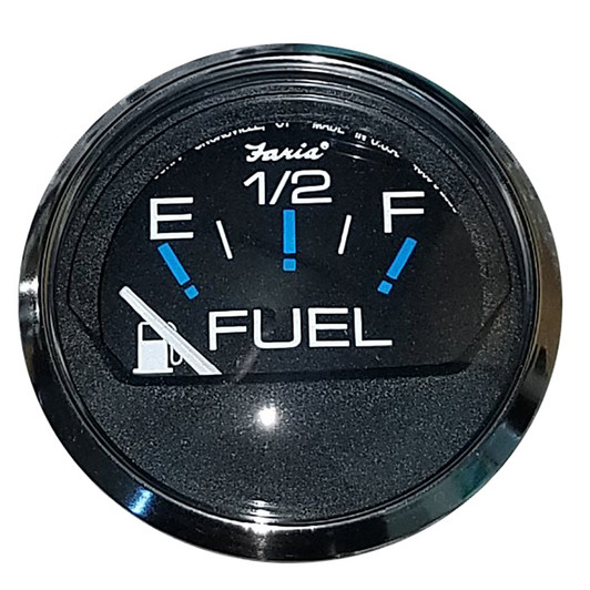 Faria Beede Chesapeake Black 2" Fuel Level Gauge