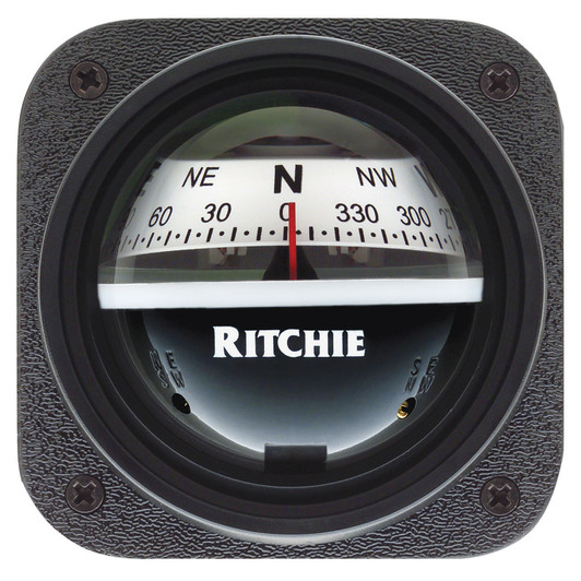 Ritchie V-527 Kayak White Dial Bulkhead Mount Compass
