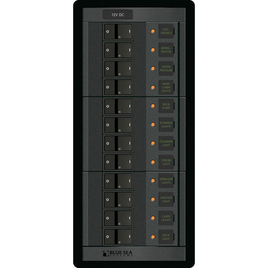 Blue Sea 1223 12V DC 12 Position Breaker Panel