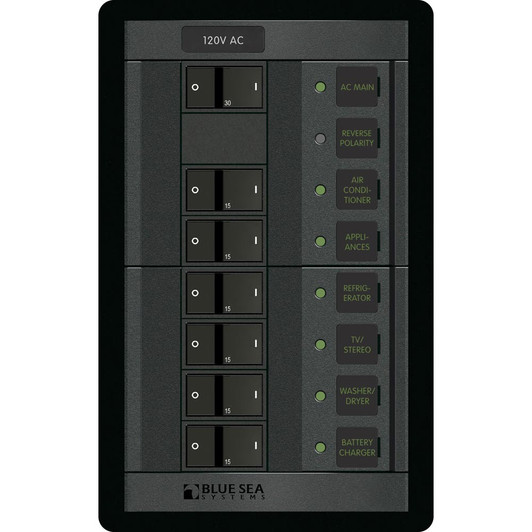 Blue Sea 1202 120V AC Main +6 Position Panel
