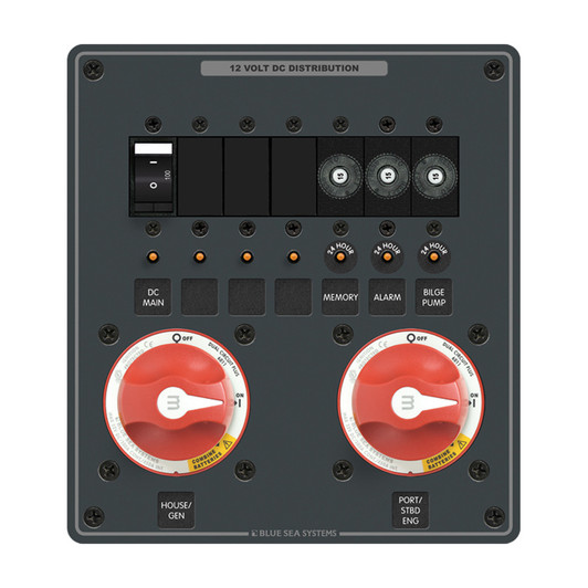 Blue Sea 8689 m-Series Dual Circuit Plus 2 Panel
