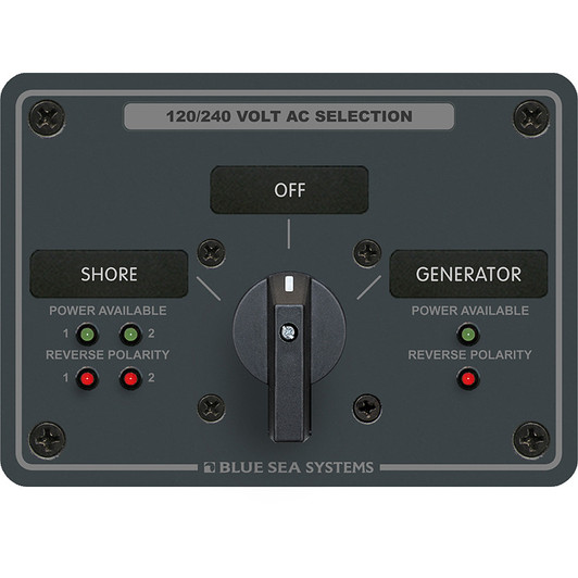 Blue Sea 8386 AC 30A 4-Pole Rotary Switch Panel
