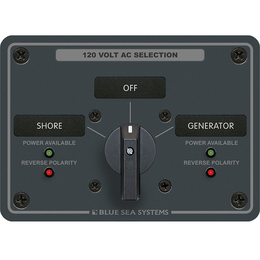 Blue Sea 8367 AC 30A 2-Source Rotary Switch Panel