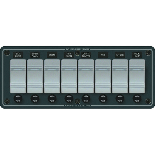Blue Sea 8261 Waterproof 8 Position Switch Panel