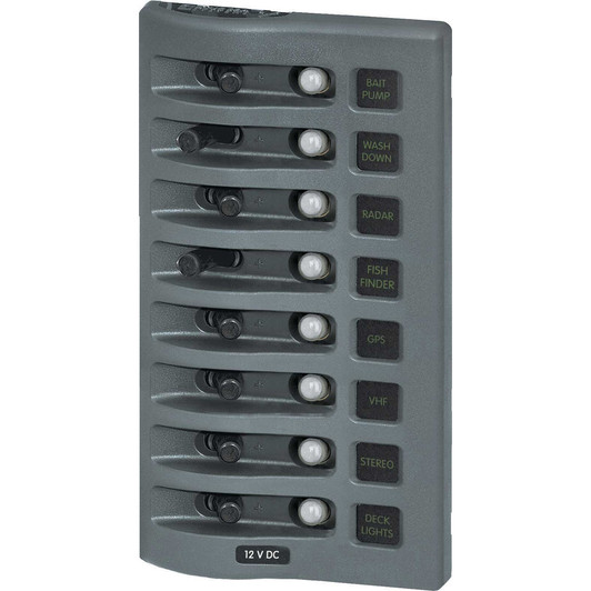 Blue Sea 4378 WeatherDeck 8 Position Breaker Panel