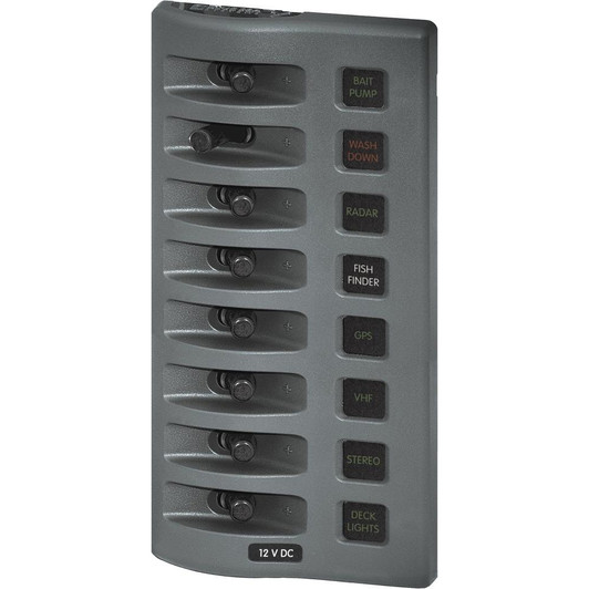 Blue Sea 4308 WeatherDeck 8 Position Fuse Panel