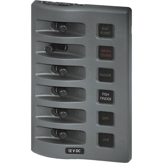Blue Sea 4306 WeatherDeck 6 Position Fuse Panel