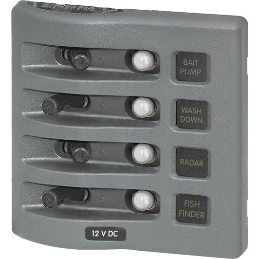 Blue Sea 4374 WeatherDeck 4 Position Breaker Panel