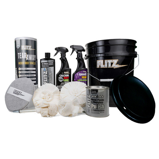 Flitz 5-Gallon Black Bucket Detailer's Kit