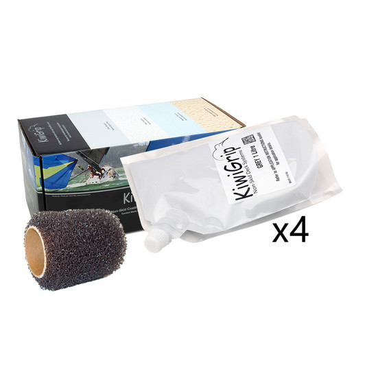 KiwiGrip Non-Skid Deck Coating - Grey w/Roller