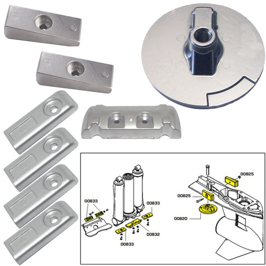 Tecnoseal Zinc Anode Kit - Mercury Verado 6