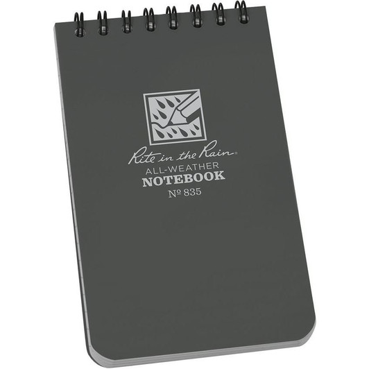 Rite in the Rain Gray Top Spiral 3x5 Notebook