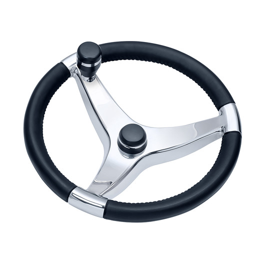 Schmitt Marine Evo Pro 15.5-Inch Stainless Steering Wheel