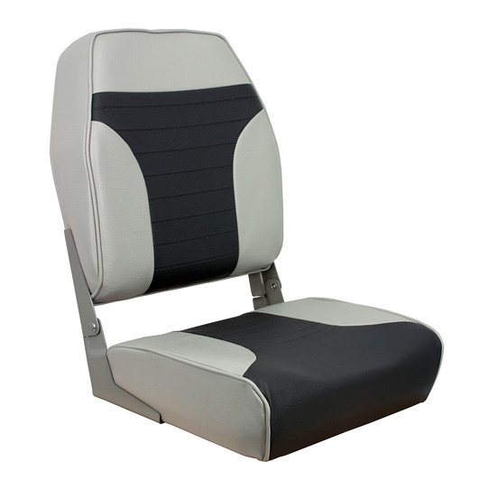 Springfield Gray and Charcoal High-Back Boat Seat