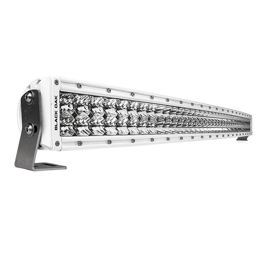 Black Oak Curved Double Row 40" LED Light Bar Combo White
