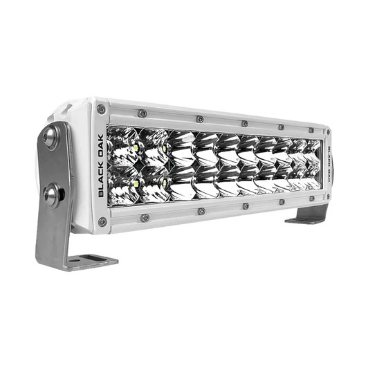 Black Oak Double Row 10" LED Light Bar Combo White