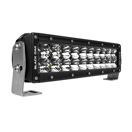 Black Oak Double Row 10" LED Light Bar Combo Black