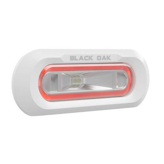 Black Oak Low Pro Spreader Light Flush Mount White Red LED