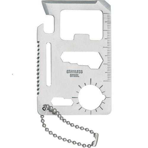 Silver MI118 Stainless Steel Pocket Survival Tool