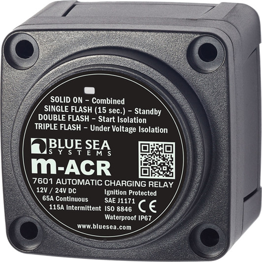 Blue Sea 65-Amp DC Mini ACR Charging Relay