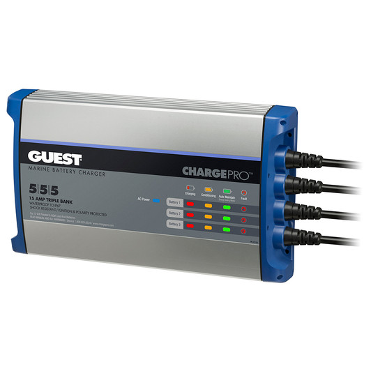 Guest On-Board 15-Amp 3-Bank Battery Charger