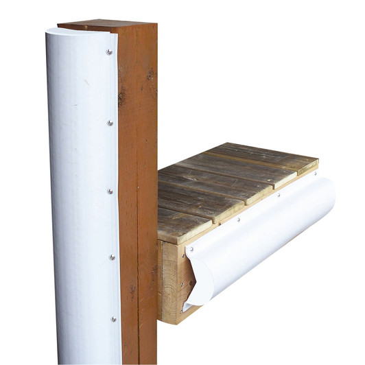 Dock Edge White 6-Foot Capped Piling Bumper