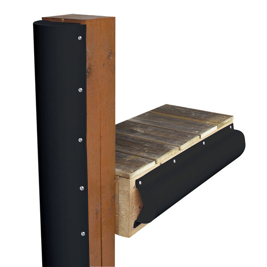 Dock Edge Black 6-Foot Capped Piling Bumper