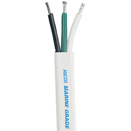 Ancor White 8/3 AWG Flat Triplex Cable 50-Foot