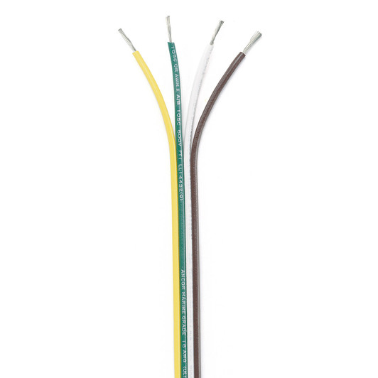 Ancor 4-Conductor Ribbon Bonded Cable 16/4 AWG, 100-Foot