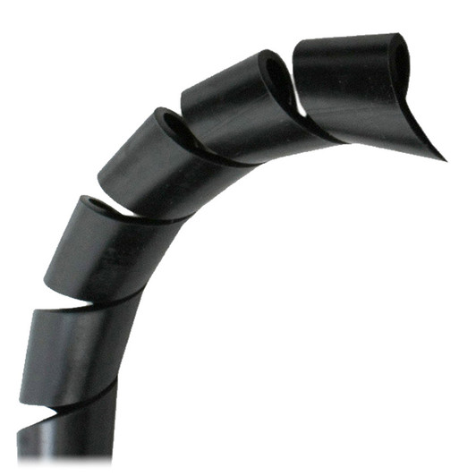 Pacer 1-Inch Black Spiral Wrap, 100-Foot Roll