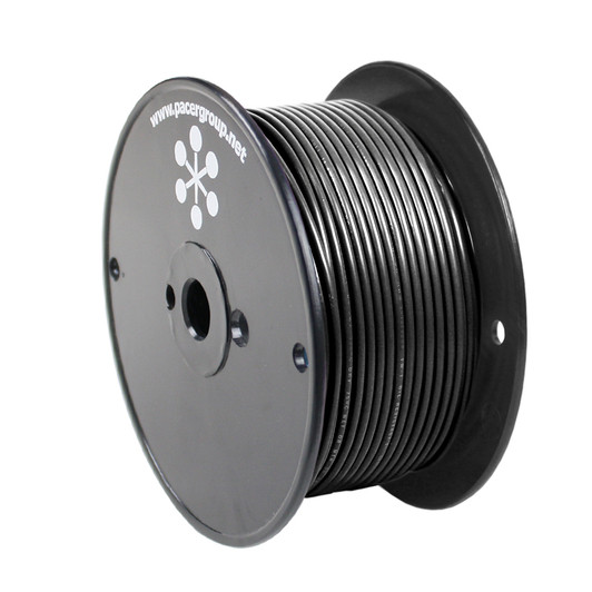 Pacer Black 8 AWG Primary Wire, 250-Foot Spool